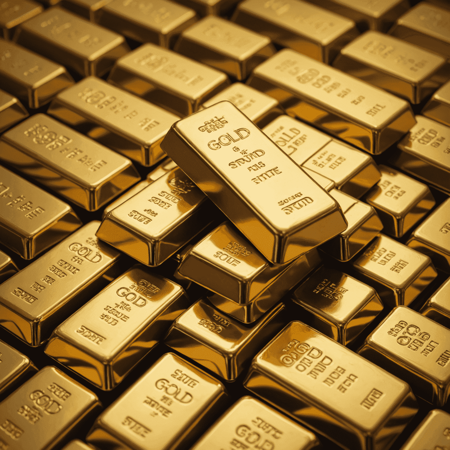 Gold bars stacked neatly, representing a secure investment choice